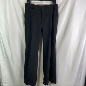 Banana republic, black stretch wool Martin style dress pants with cuffs